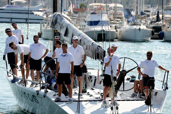 西班牙国王费利佩 vi 在国王杯帆船在马略卡岛，庆祝 aug 2014. — 图库照片
