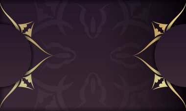 Şatafatlı altın desenli ve logolu Burgundy arka planı