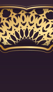 Logonuz altında tasarlamak için soyut altın süslemeli Burgundy arkaplanı