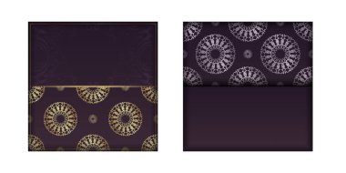 Kutlama broşürü. Bordo renginde ve klasik altın desenli. Tebrikler..