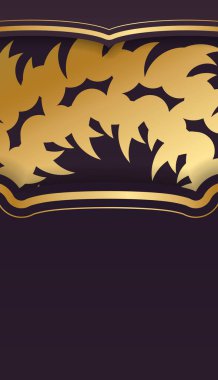 Burgonya sancak şablonu klasik altın süslemesi ve metninizin altına yerleştirin