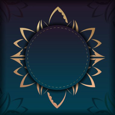 Kutlama Mavisi ve klasik altın desenli gradyan mavisi Flyer 'ı tebrik ederiz..