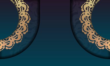 Logo tasarımı için lüks altın desenli yeşil gradyan