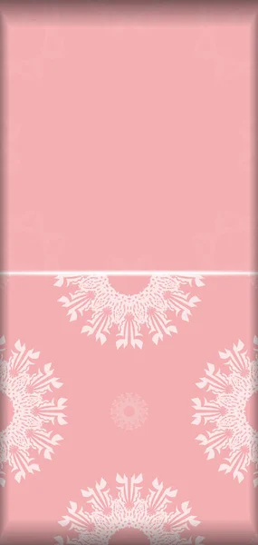 Pink Color Flyer Luxurious White Pattern Your Congratulations — Stock Vector