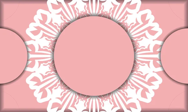 Ροζ Φόντο Λευκά Στολίδια Για Σχεδιασμό Λογότυπό Σας — Διανυσματικό Αρχείο