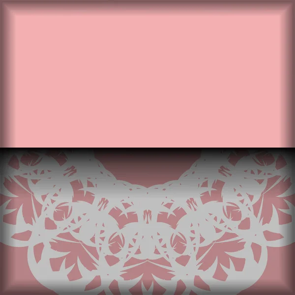 Šablona Gratulujeme Brožura Růžové Barvě Luxusním Bílým Vzorem Pro Vaše — Stockový vektor