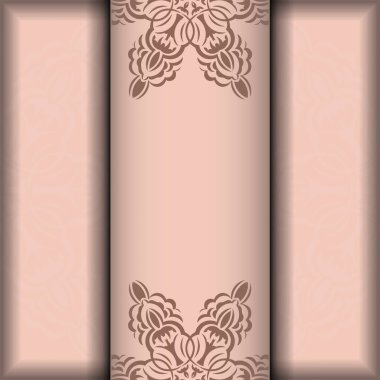 Markan için mandala desenli pembe kart..