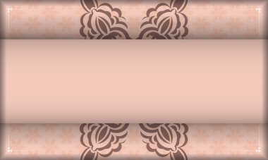 Şatafatlı, pembe broşür tipografi için hazırlandı..