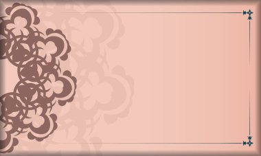 Tebrik etmek için mandala desenli pembe renkli broşür..
