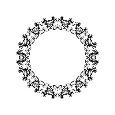 Henna, Mehndi, dövme, dekorasyon için Mandala şeklinde dairesel desen. Etnik oryantal tarzda Dekoratif süsleme.