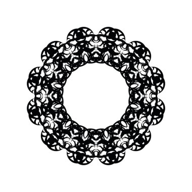 Henna, Mehndi, dövme, dekorasyon için Mandala şeklinde dairesel desen. Etnik oryantal tarzda Dekoratif süsleme.