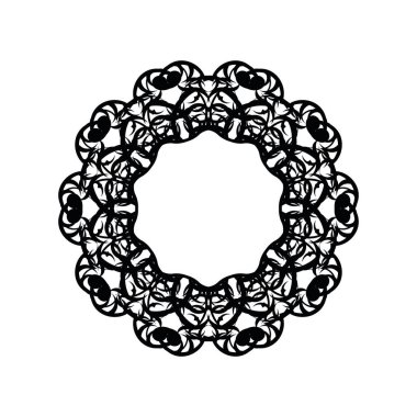 Henna, Mehndi, dövme, dekorasyon için Mandala şeklinde dairesel desen. Etnik oryantal tarzda Dekoratif süsleme.