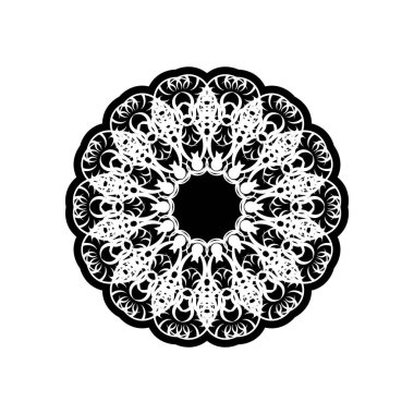 Kına Mehndi, dövme, dekorasyon için mandala şeklinde dairesel desende.