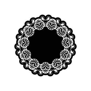 Kına Mehndi, dövme, dekorasyon için mandala şeklinde dairesel desende.