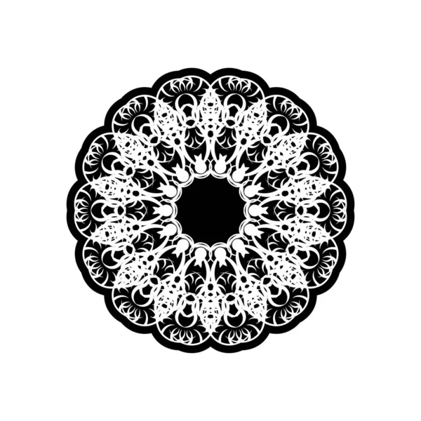 Kruhově Podobě Mandala Pro Henna Mehndi Tetování Zdobení — Stockový vektor