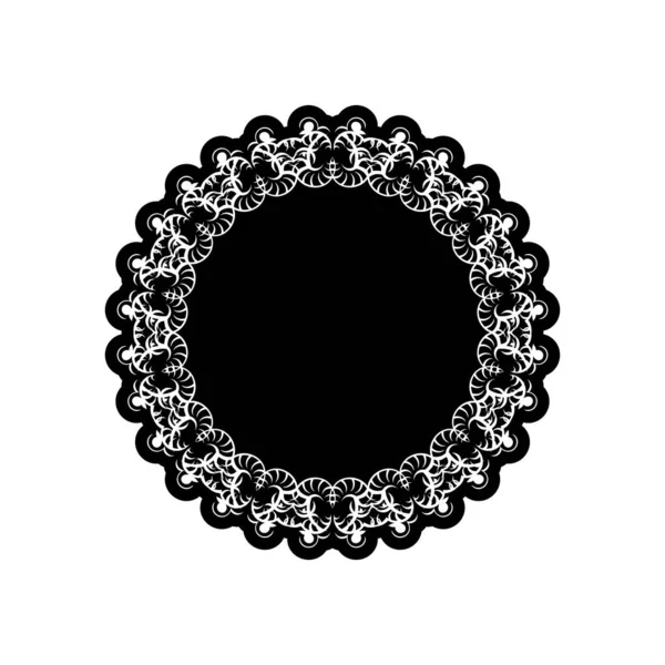 Modèle Circulaire Forme Mandala Pour Henné Mehndi Tatouage Décoration — Image vectorielle
