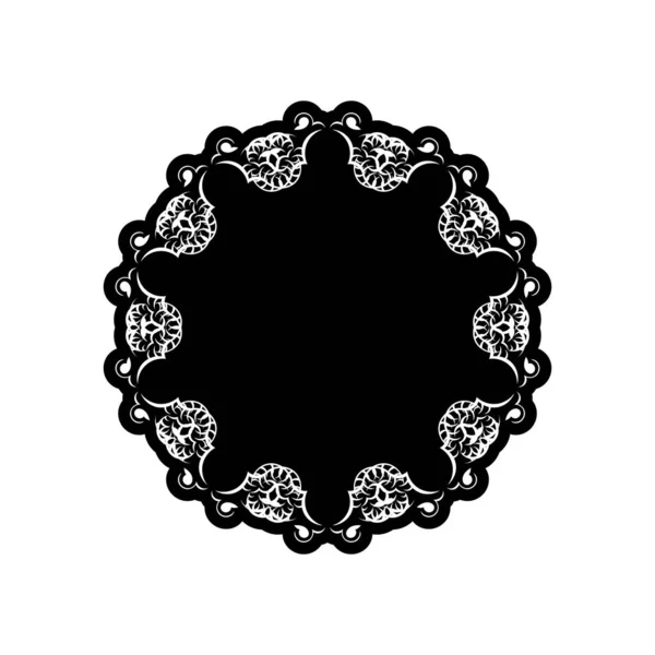 Patrón Circular Forma Mandala Para Henna Mehndi Tatuaje Decoración — Archivo Imágenes Vectoriales