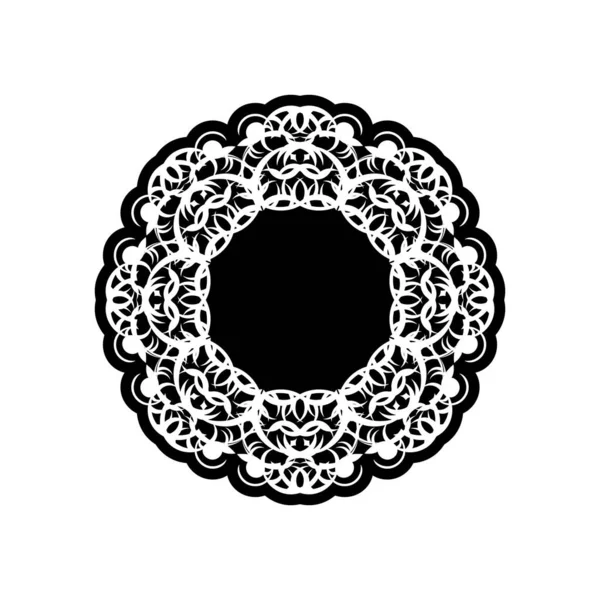 Circular Pattern Form Mandala Henna Mehndi Tattoo Decoration — Stock Vector