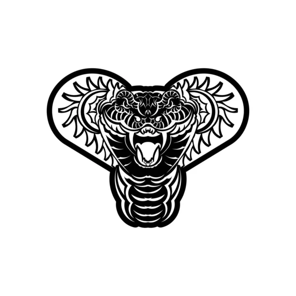 Mascotte Logo Serpent Head Emblème Sport Logo Concept Vecteur — Image vectorielle