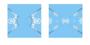 Markanız için mavi Hindistan beyaz broşürü.