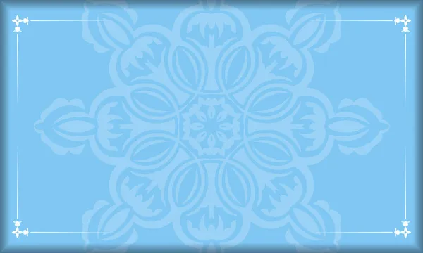 Baner Blue Color Indian White Ornaments Design Your Logo — Stock Vector