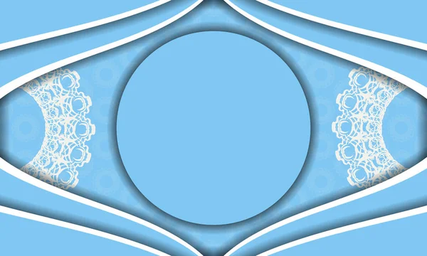 Fond Couleur Bleue Avec Motif Abstrait Blanc Pour Conception Sous — Image vectorielle