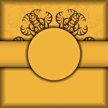 Sarı ilan ve Hint kahverengi süslemeleri basılmaya hazır..