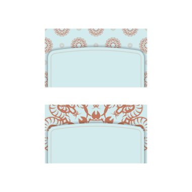 Kişiliğiniz için mercan desenli deniz mavisi renkli kartvizit..