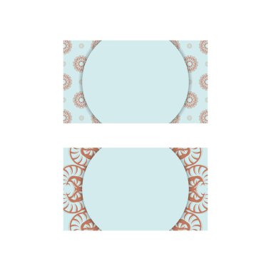 Kişileriniz için soyut mercan desenli aquamarine kartviziti.