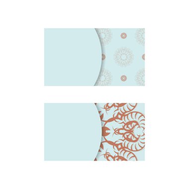 İşiniz için soyut mercan desenli aquamarine kartviziti.