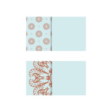 Kişiliğiniz için soyut mercan desenli aquamarine kartvizit.