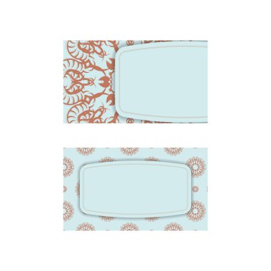 İşiniz için soyut mercan süsü akuamarin kartviziti.