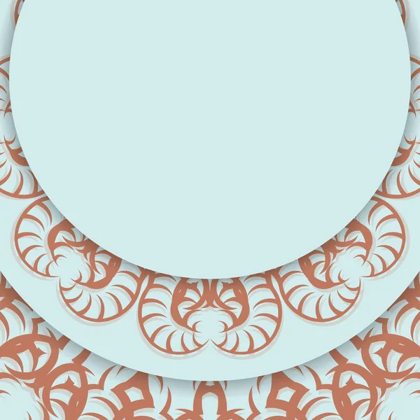 Tasarımınız için klasik mercan desenli aquamarine kartı.