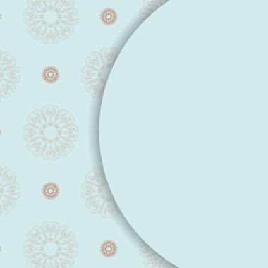 Tasarımınız için soyut mercan desenli aquamarine kartı.