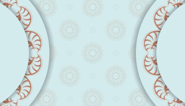 Klasik mercan desenli ve metin uzaylı Aquamarine bayrağı