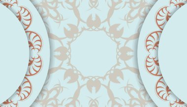 Mercan mandala ve metin uzayı ile Aquamarine bayrağı