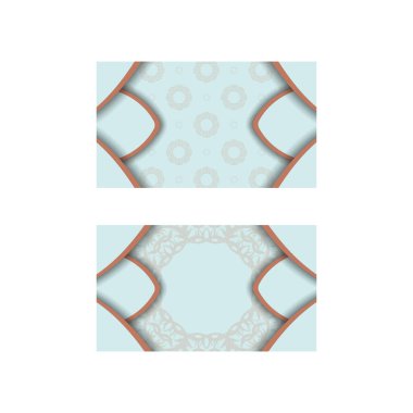 Hint mercan desenli akuamarin kartviziti markanız için..