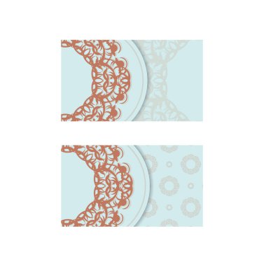 Bağlantılarınız için klasik mercan desenli bir aquamarine kartviziti..