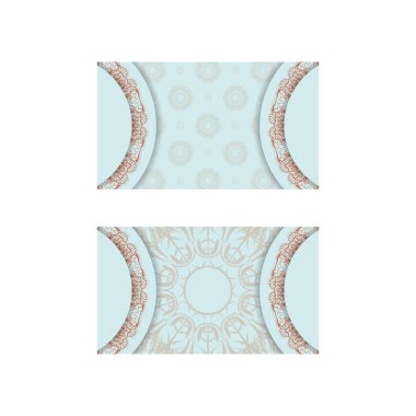 Kişiliğiniz için soyut mercan desenli aquamarine kartvizit.