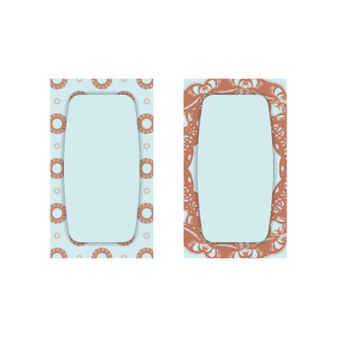 Aquamarine renginde kartvizit, markanız için lüks mercan süslemeleri..