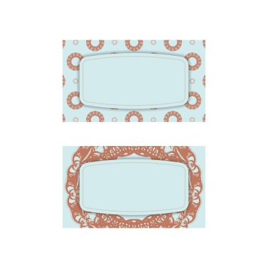 Kişiliğin için mercan mandala desenli Aquamarine kartviziti..