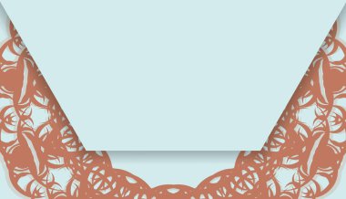 Metnin altında tasarım için klasik mercan desenli Aquamarine arkaplanı