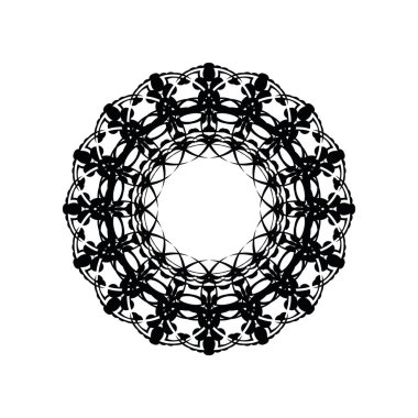 Dekoratif yuvarlak çiçek desenli. Vintage elemanları ile renkli süsleme