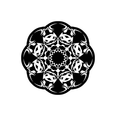 Dekoratif sınır yuvarlak çerçeve, siyah ve beyaz daire süsleme sanat deseni, tasarım seramik, kart, davetiye, düğün, tabak, bayrak, selamlama, dantel, vektör