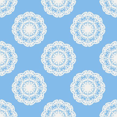 Quatrefoil geometrik seamless modeli, arka plan, vektör çizim nane mavi, yumuşak Turkuaz rengi ve beyaz.