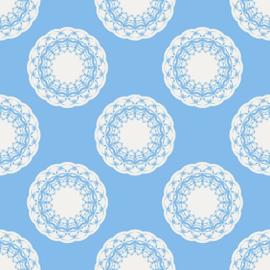 Quatrefoil geometrik seamless modeli, arka plan, vektör çizim nane mavi, yumuşak Turkuaz rengi ve beyaz.