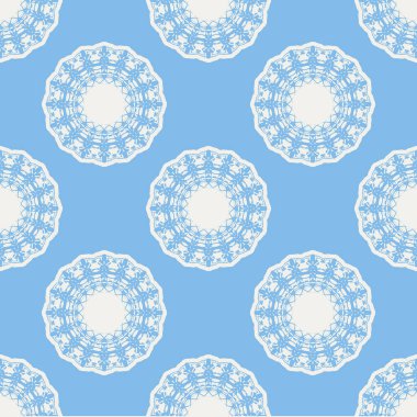 Quatrefoil geometrik seamless modeli, arka plan, vektör çizim nane mavi, yumuşak Turkuaz rengi ve beyaz.