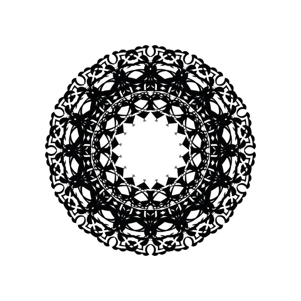 Elégant Ornement Rond Vectoriel Dans Style Barogue Modèle Traditionnel Abstrait — Image vectorielle