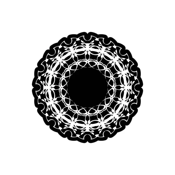 Körkörös Minta Formájában Mandala Virág Henna Mehndi Tetoválás Dekoráció Dekoratív — Stock Vector