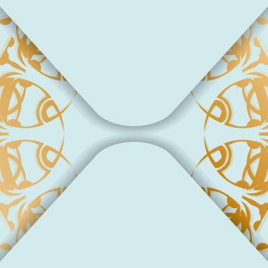 Aquamarine renginde altın mandala broşürü basılmaya hazır..